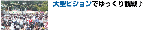 大型ビジョンでゆっくり観戦