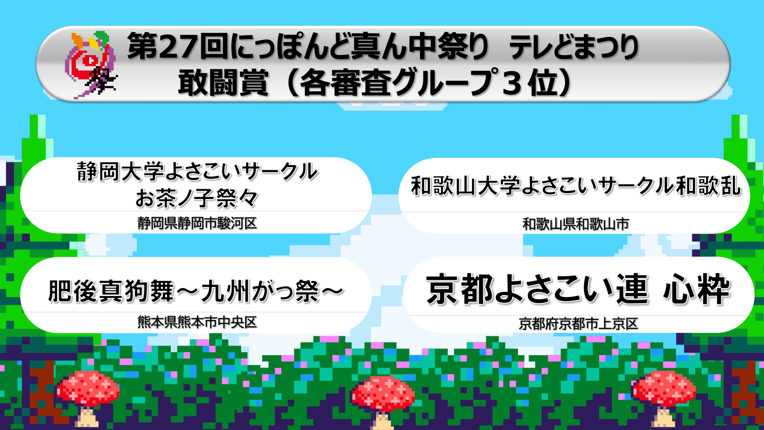 事務局ブログ「第27回にっぽんど真ん中祭り テレどまつり【敢闘賞